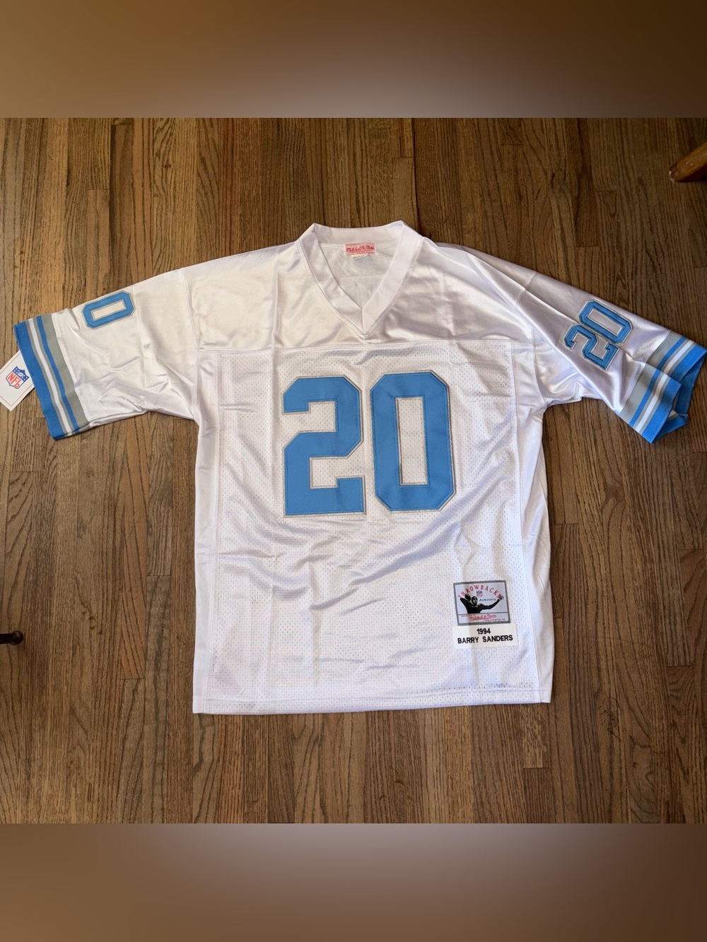 Detroit Lions Berry Sanders #20 Mitchell & Ness NFL Throwback Football Jersey -L
